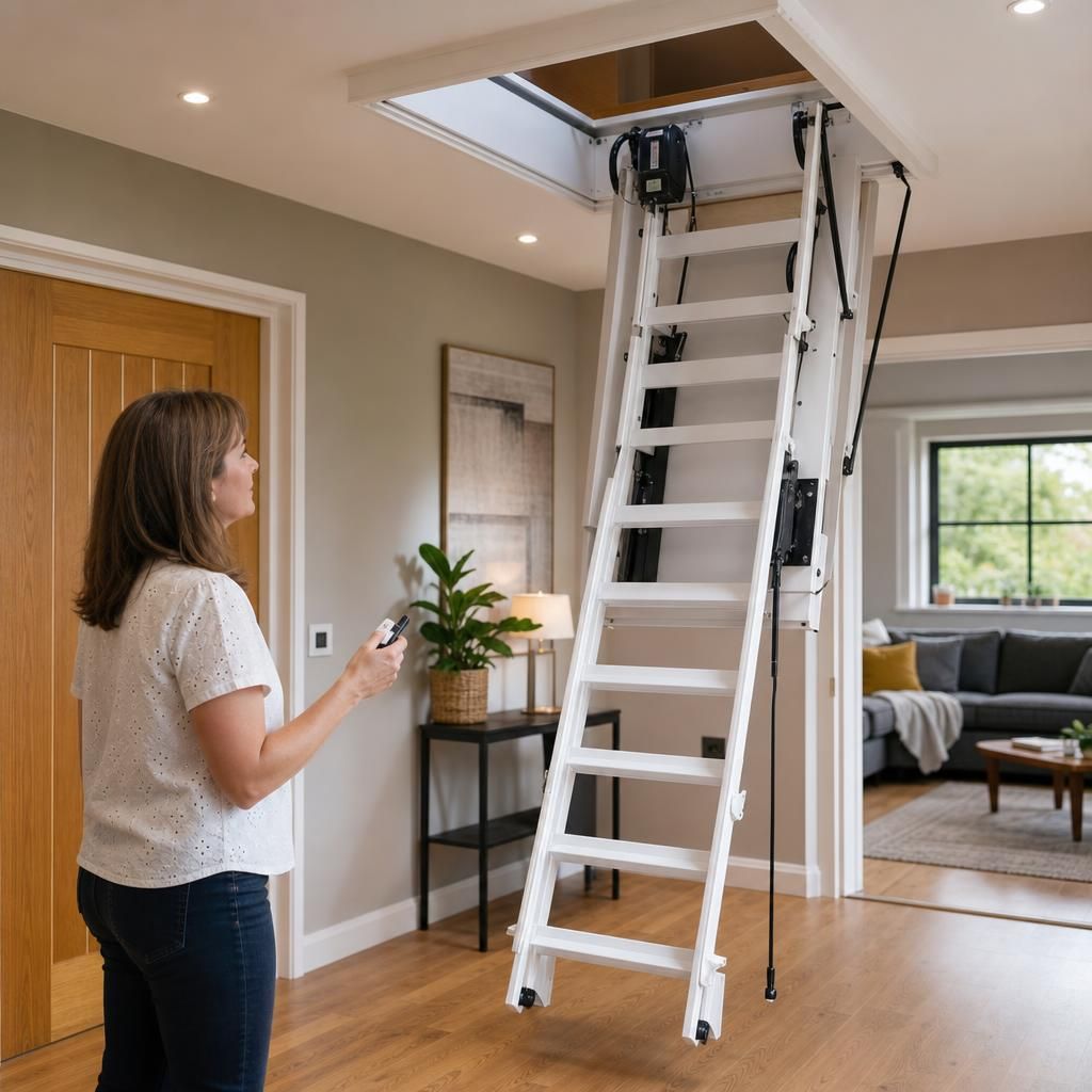 Foldable Electric Loft Ladder