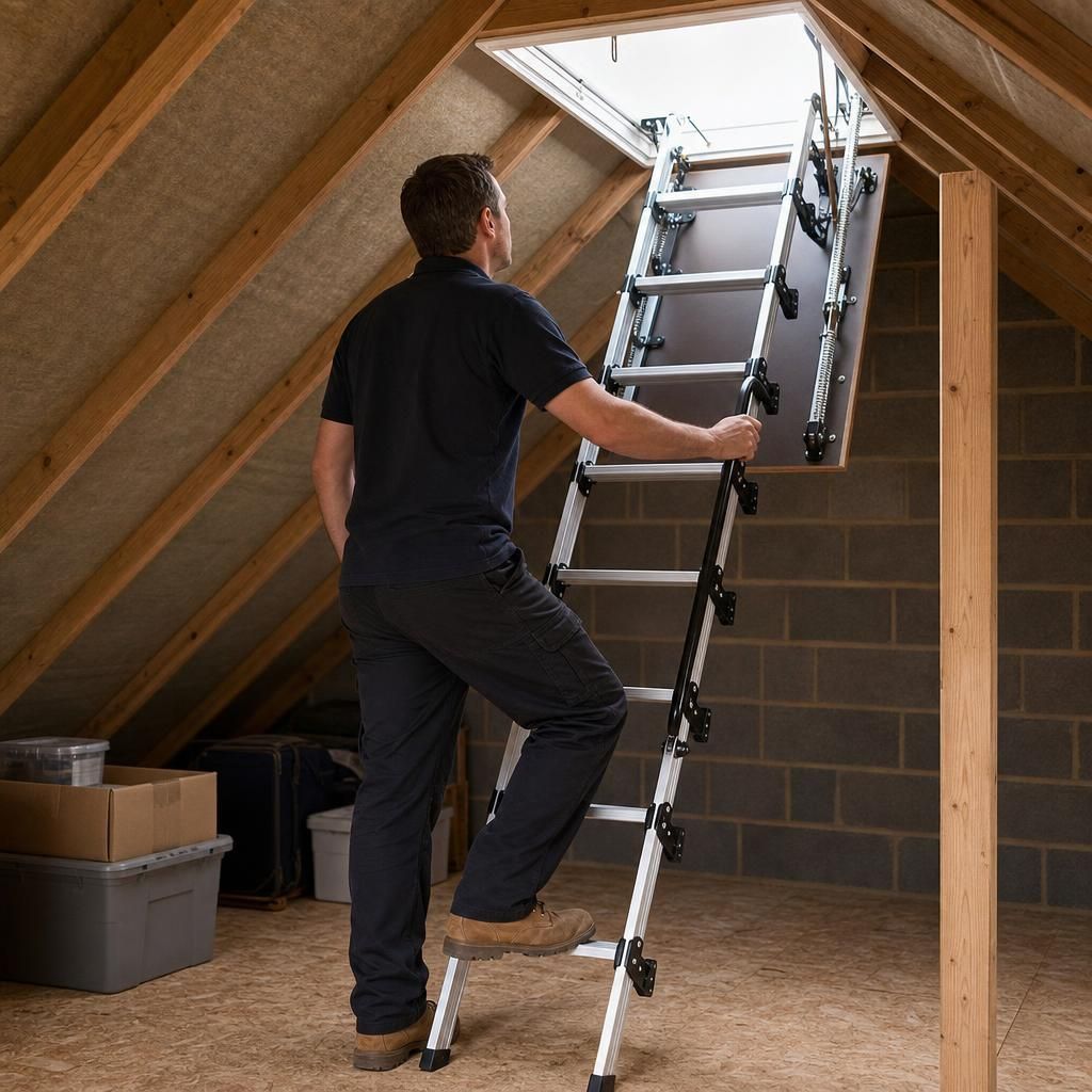 High Weight Capacity Loft Ladder