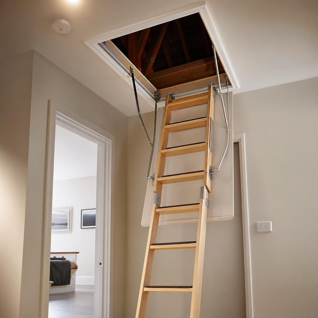 Closeup of fire-rated materials used in loft hatches