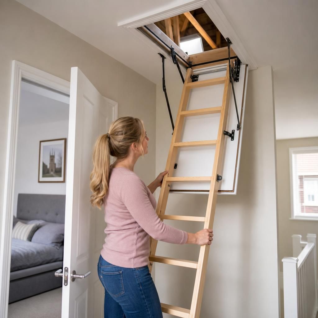 Easy-to-operate loft ladder mechanism