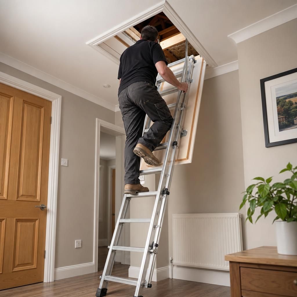 Compact loft ladder design