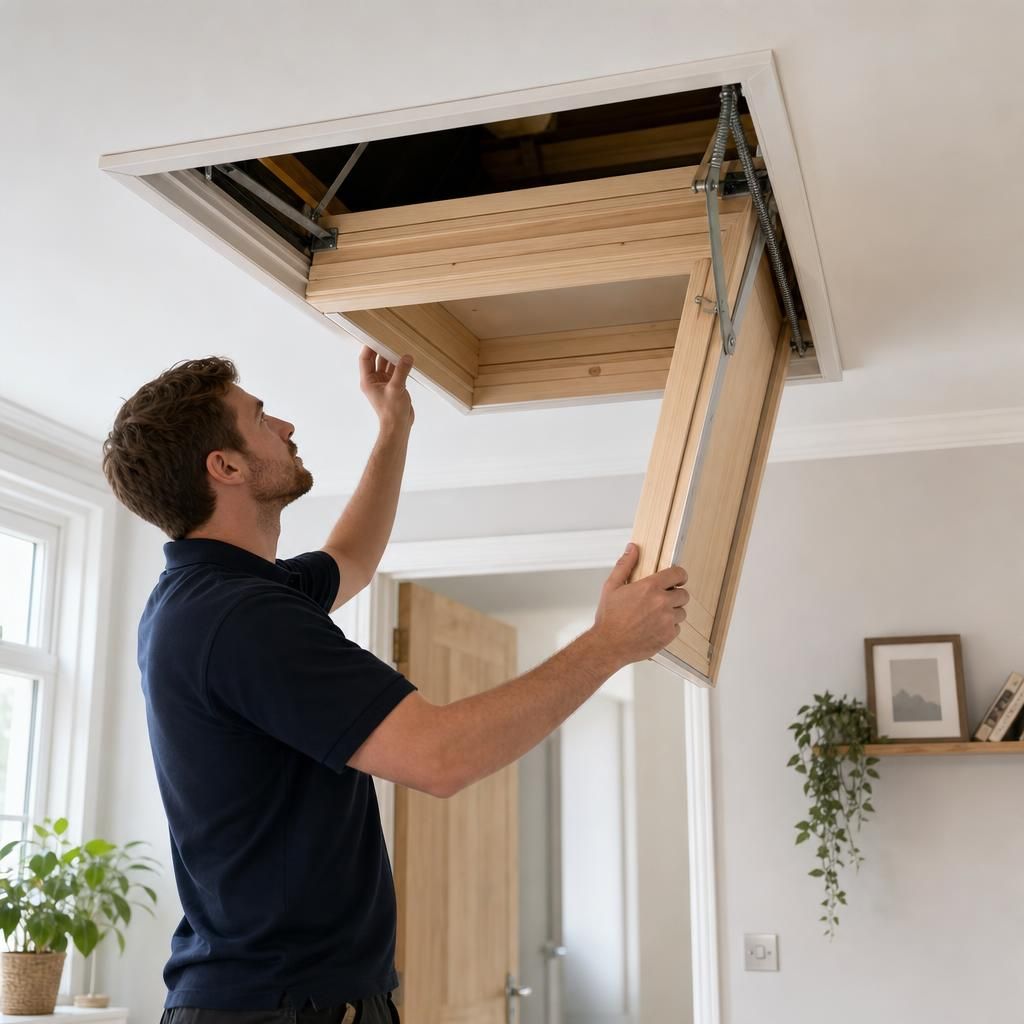 Insulated loft hatch installation
