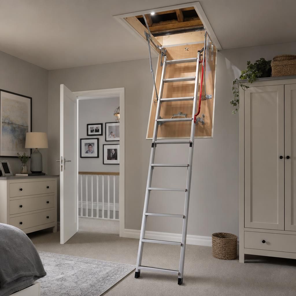 Custom-fitted loft hatch and ladder