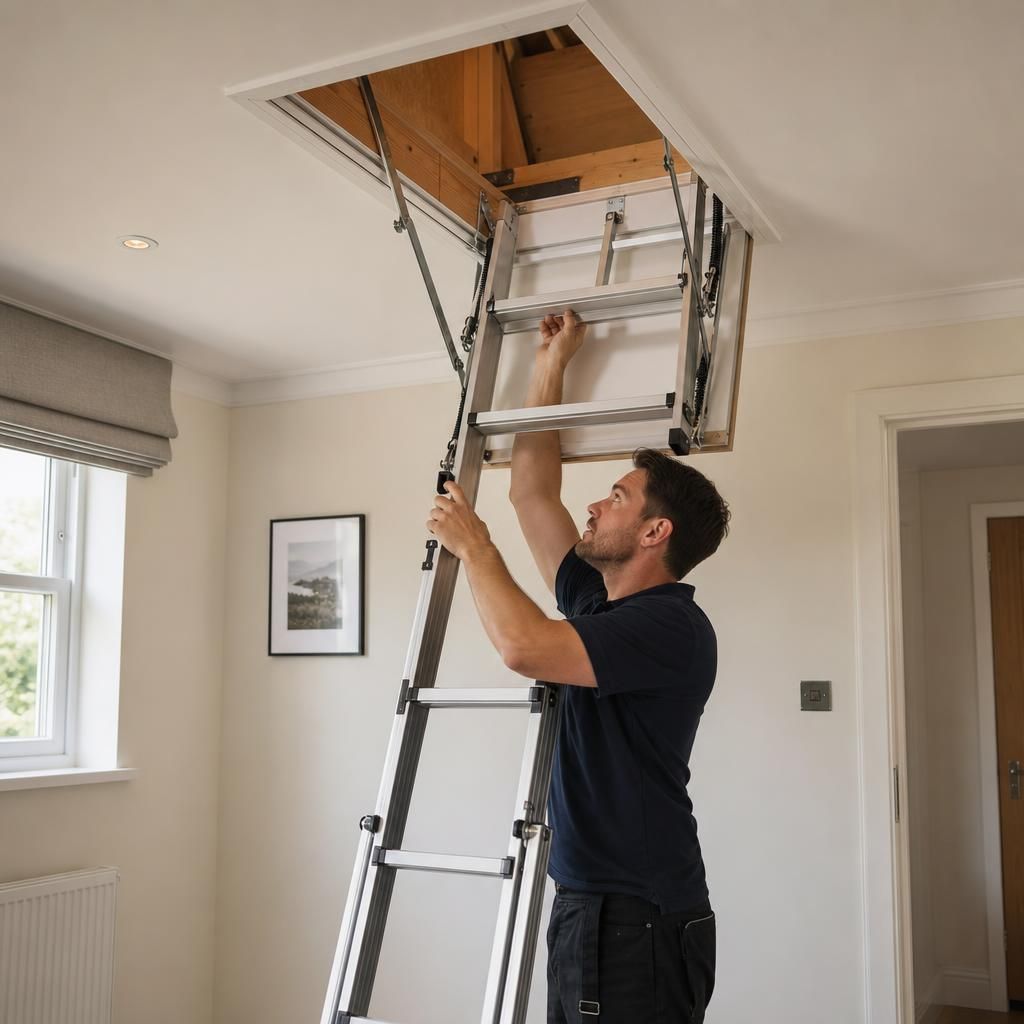 Wooden loft ladder