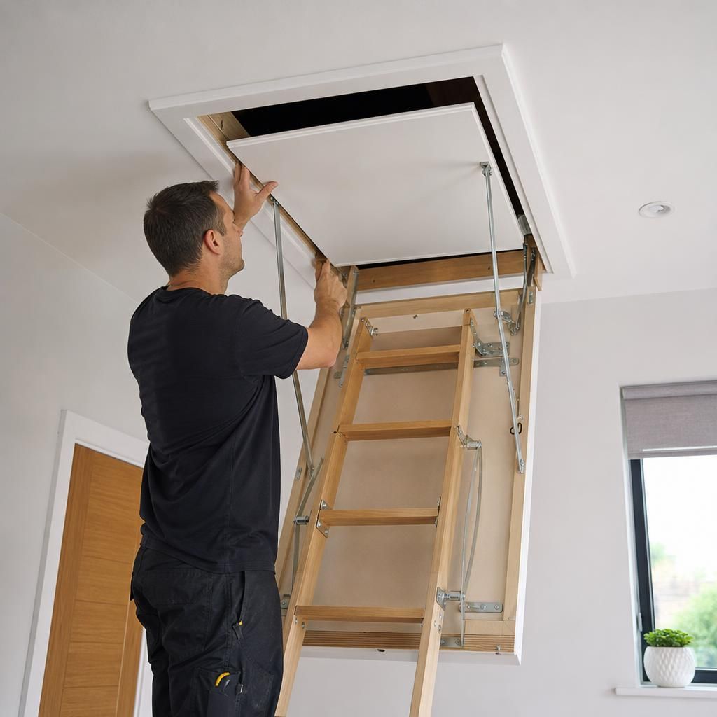 Loft hatch fitted with precision