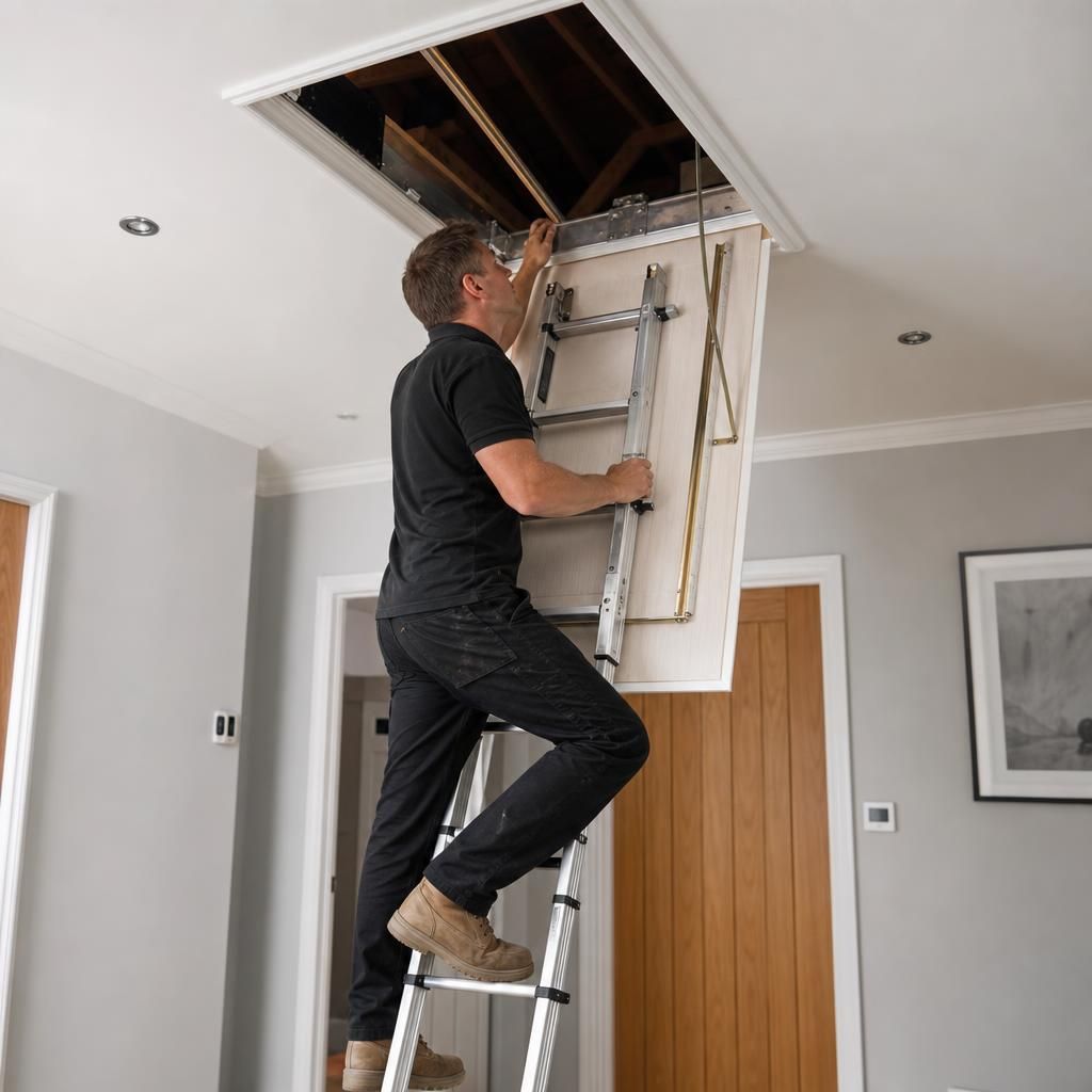 Aluminium Loft Ladder with Hatch