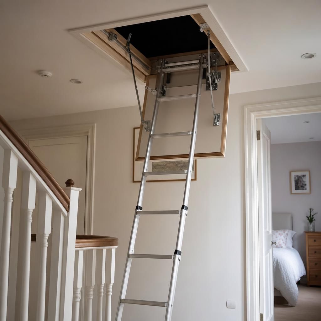 Wooden Loft Hatch Ladder