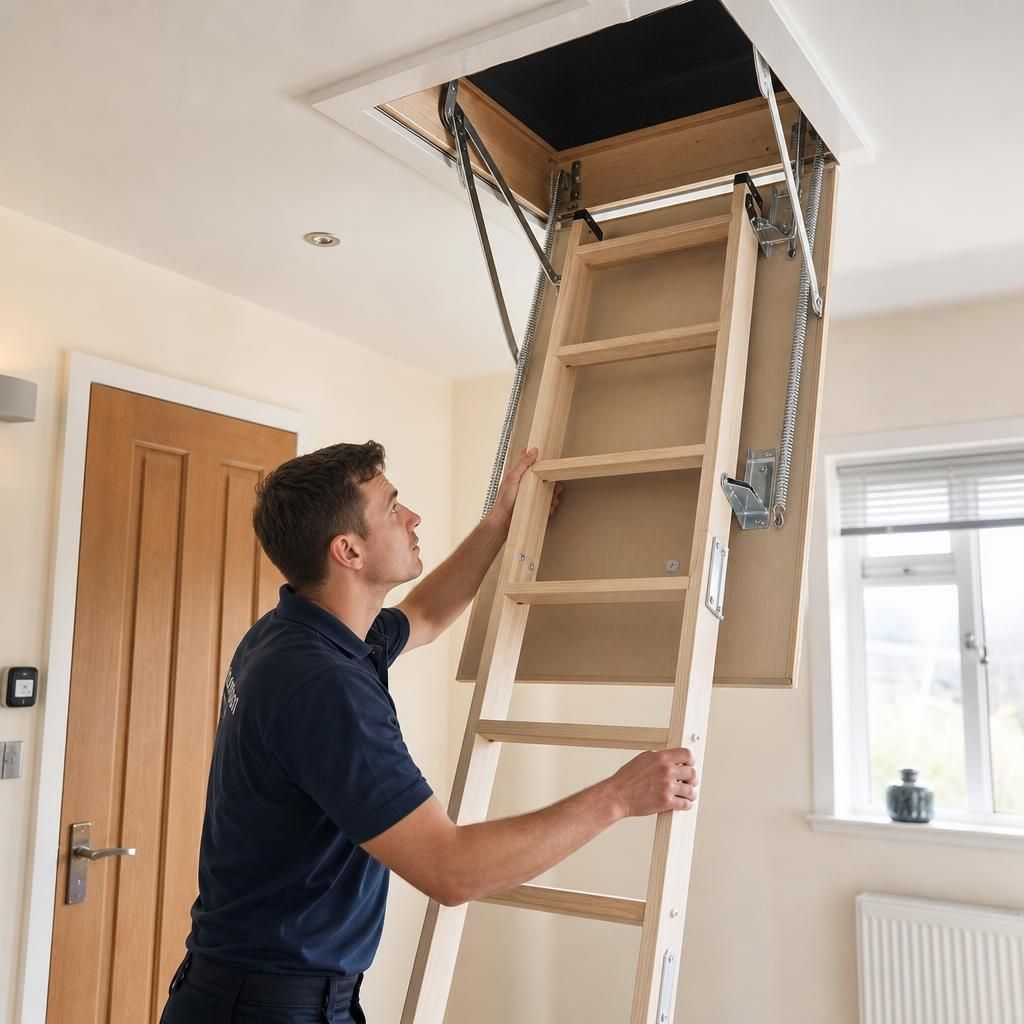 Optimised loft space with new ladder