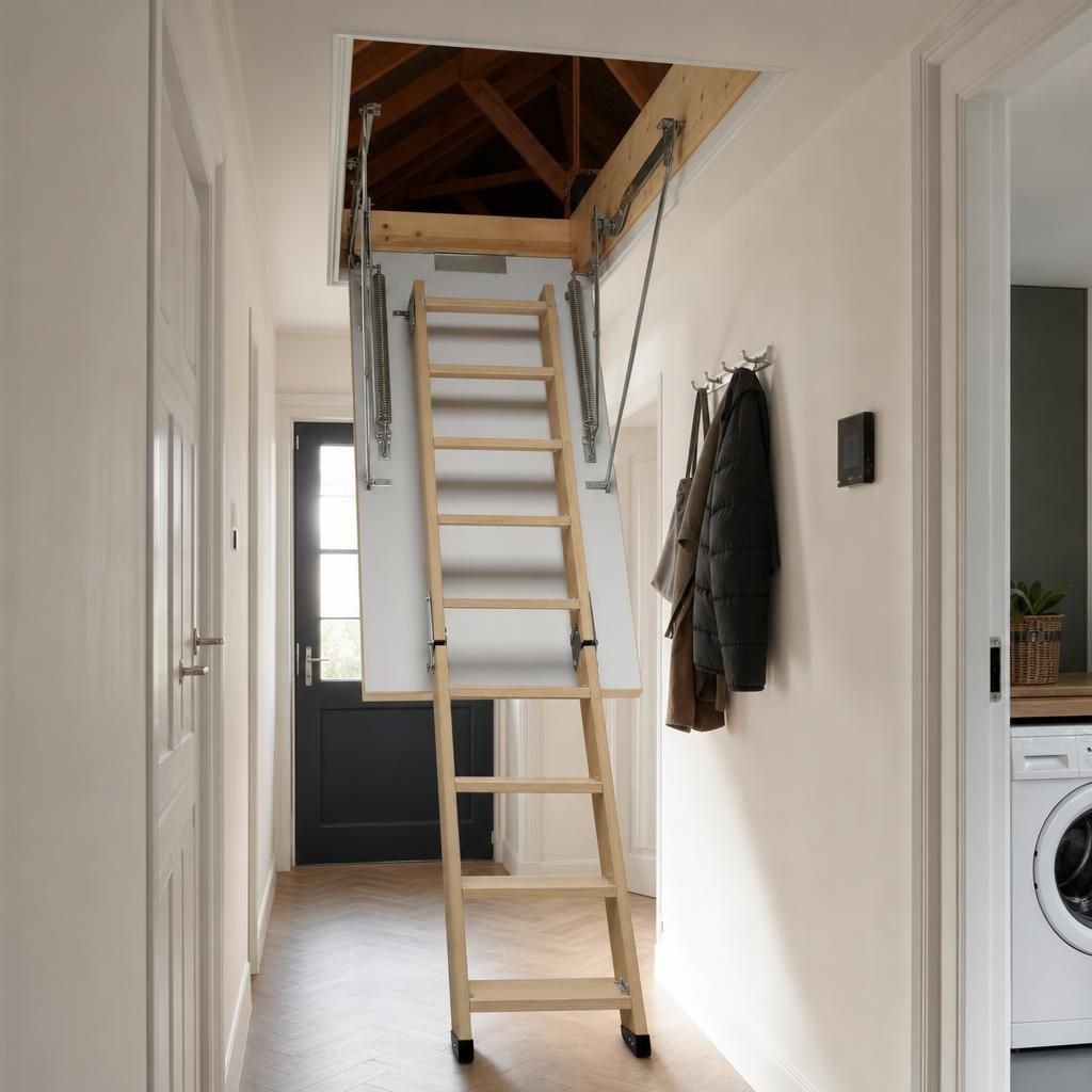 Comparison of aluminium and wooden loft ladders