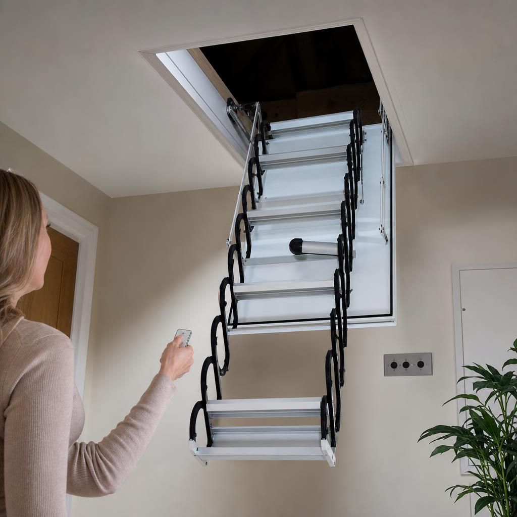 Electric Ladder seamlessly integrated into home interior
