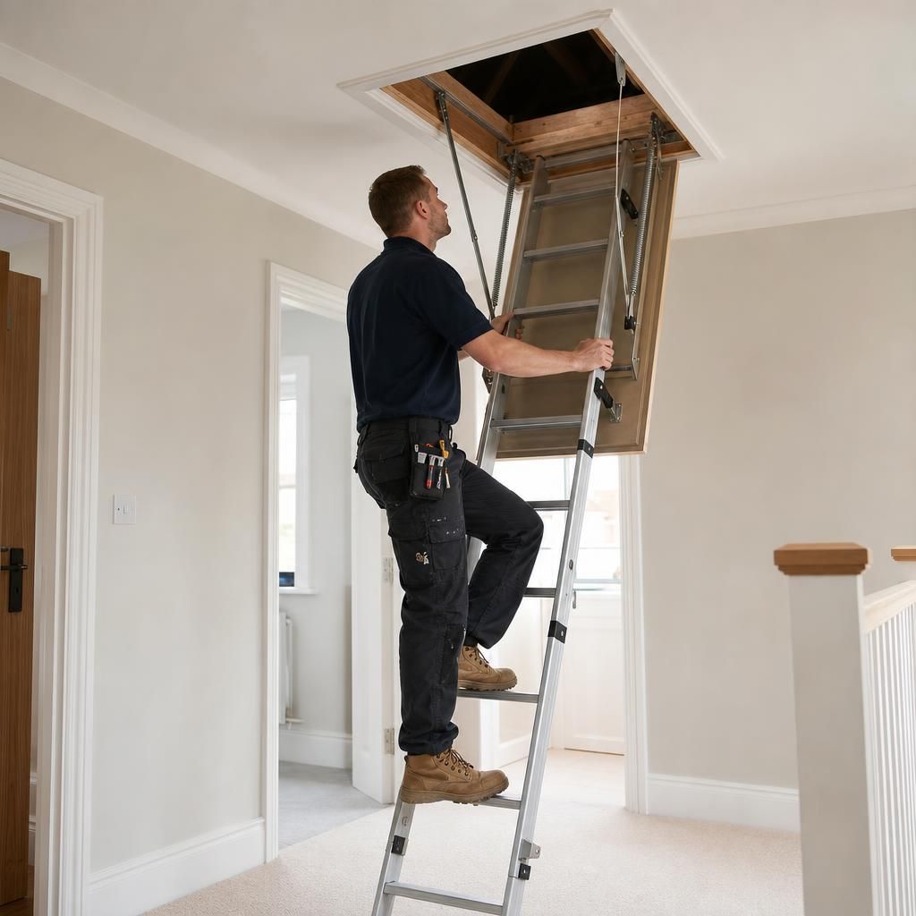 Loft space transformed into storage