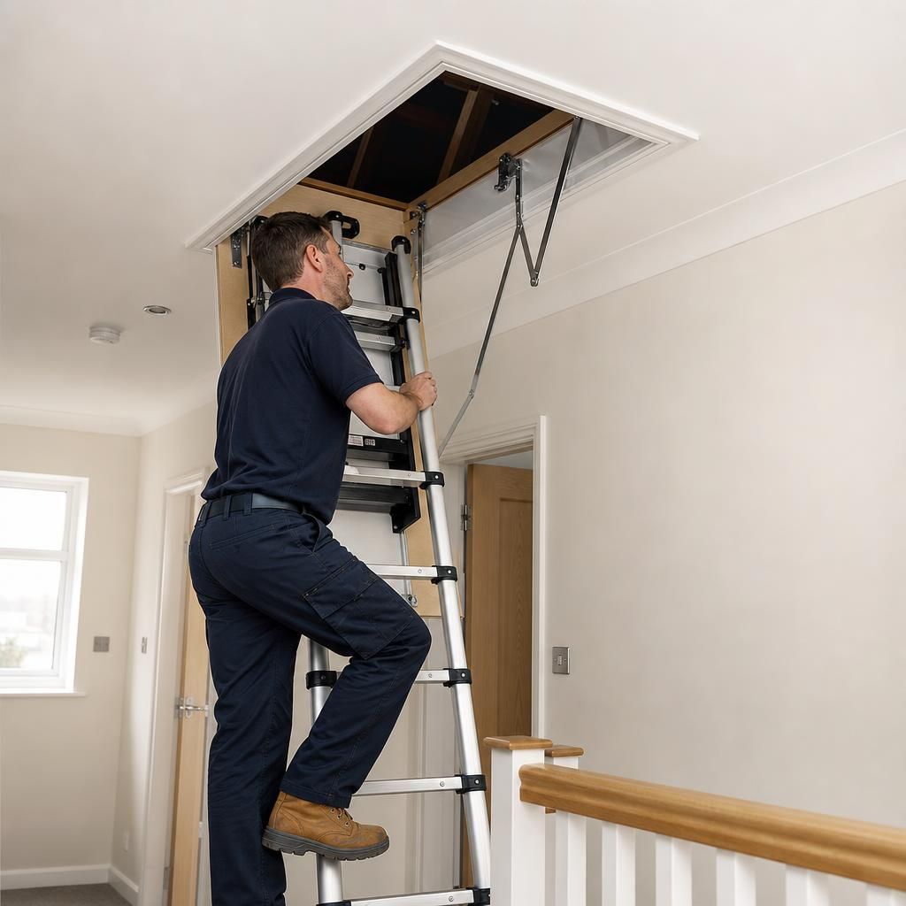 Fibreglass telescopic ladder with safety features