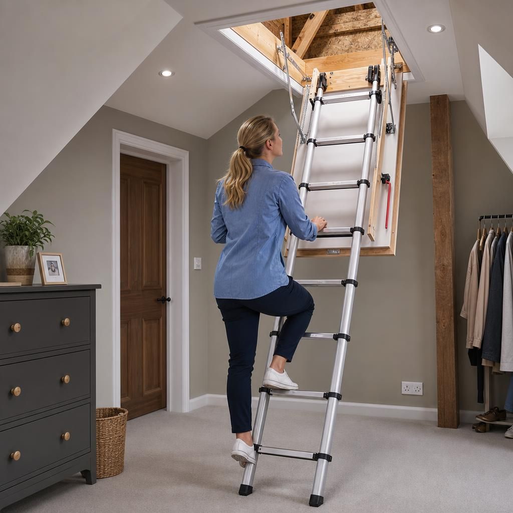 Folding Loft Ladder in Timber