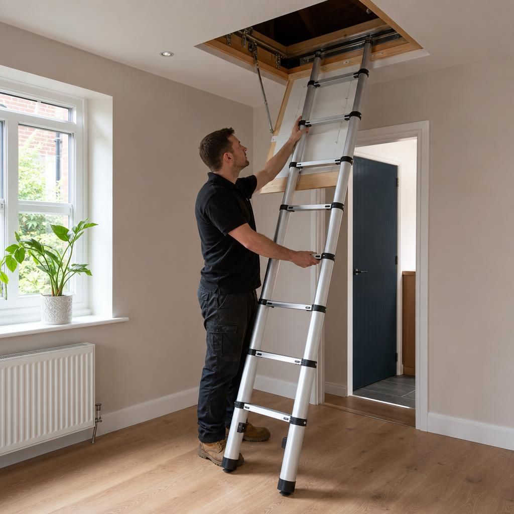 Metal Folding Loft Ladder