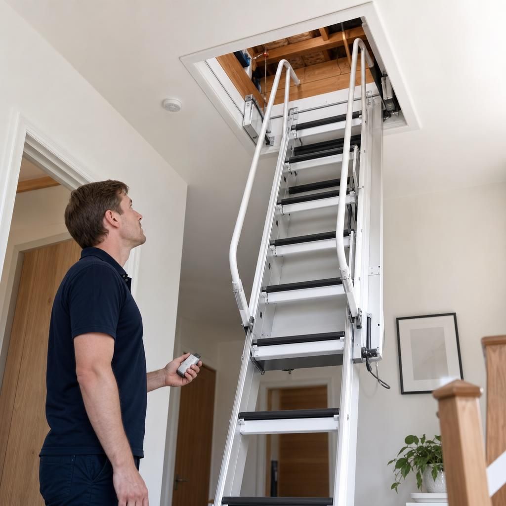 Sturdy handrail for loft ladder
