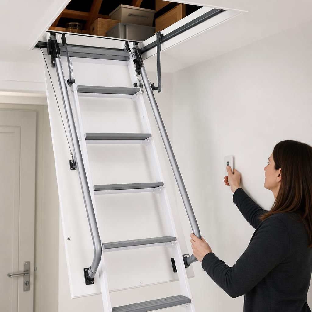 Aluminium loft ladder structure