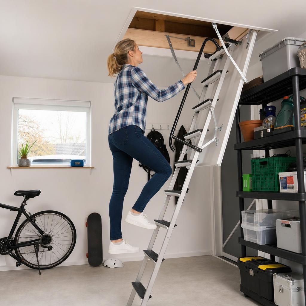 Folding loft ladder installation