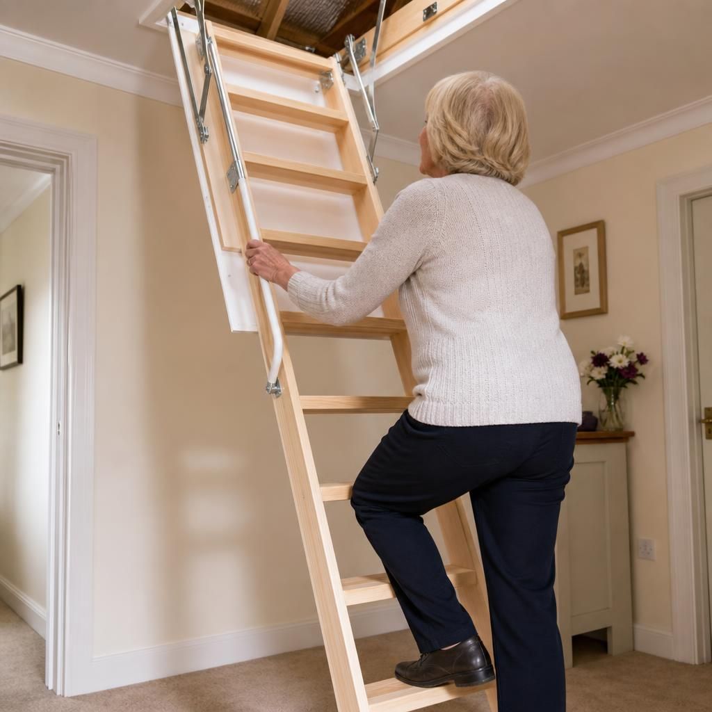 Installation process of a loft ladder