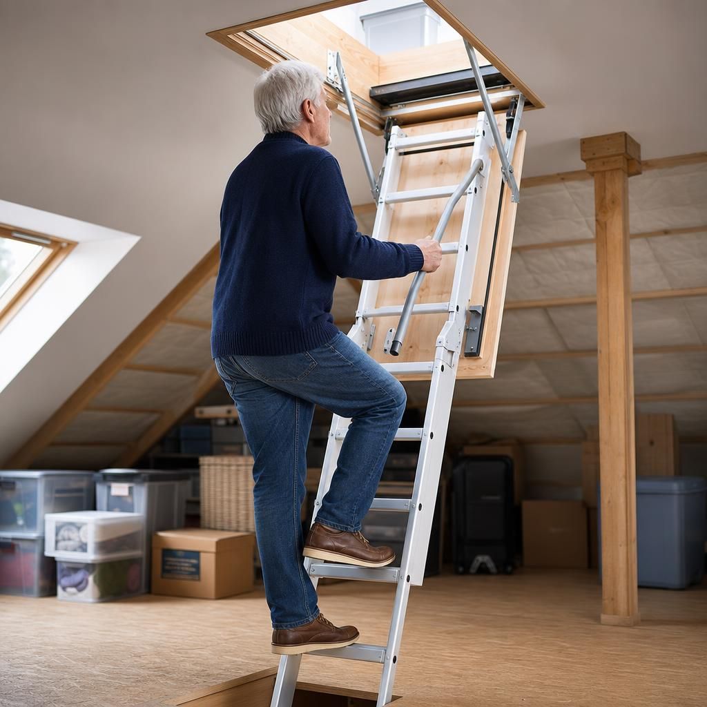 Electric Loft Ladder with Remote Control