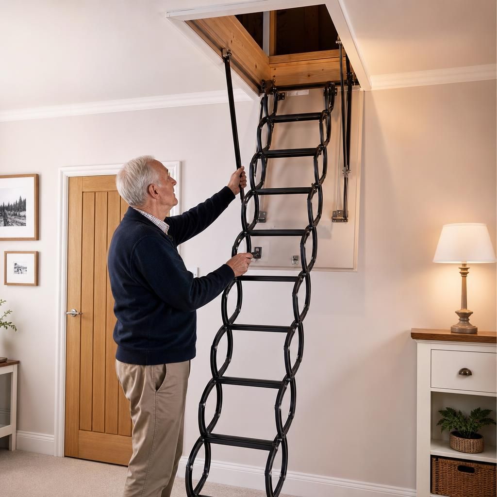 Telescopic Loft Ladder Retracted