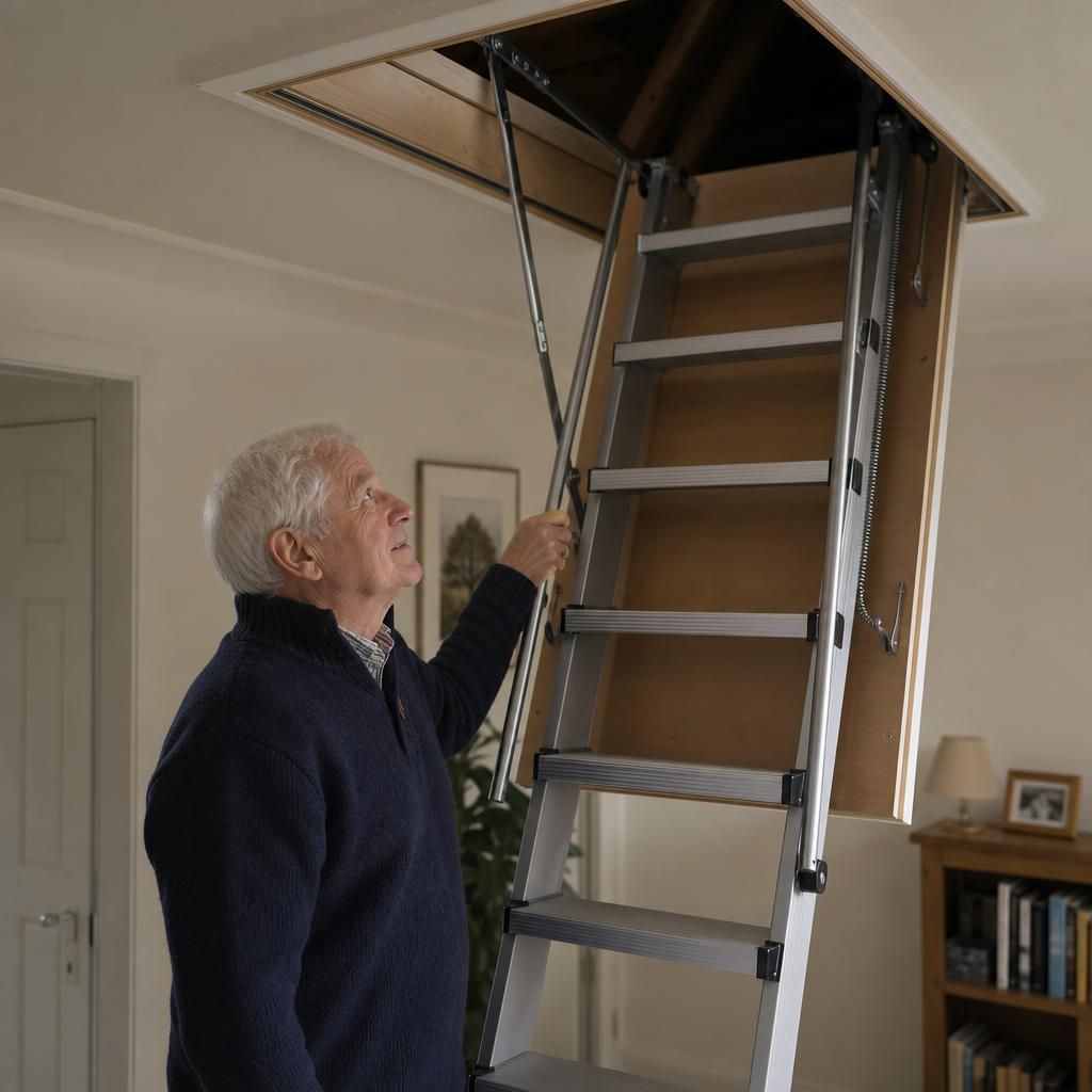 Concertina Loft Ladder Folded