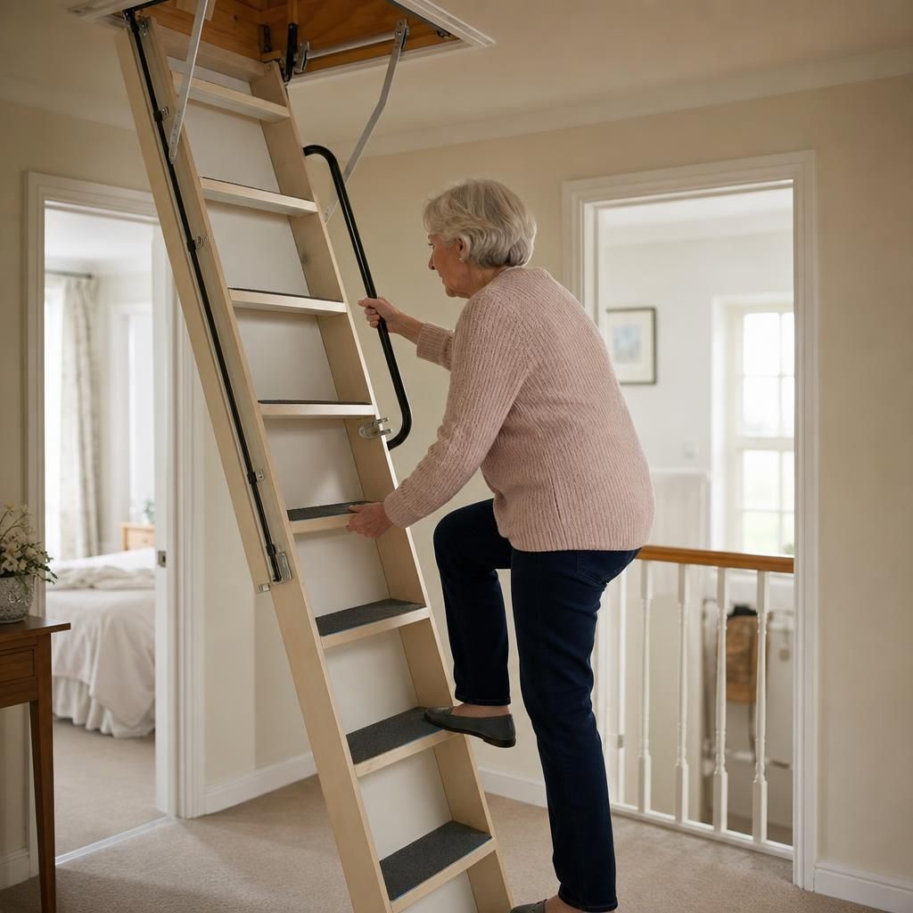 Wide Treads on a Loft Ladder