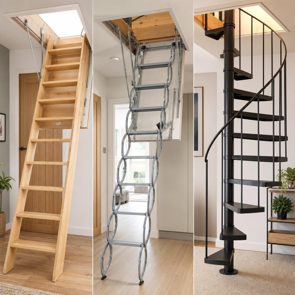 Timber loft ladder