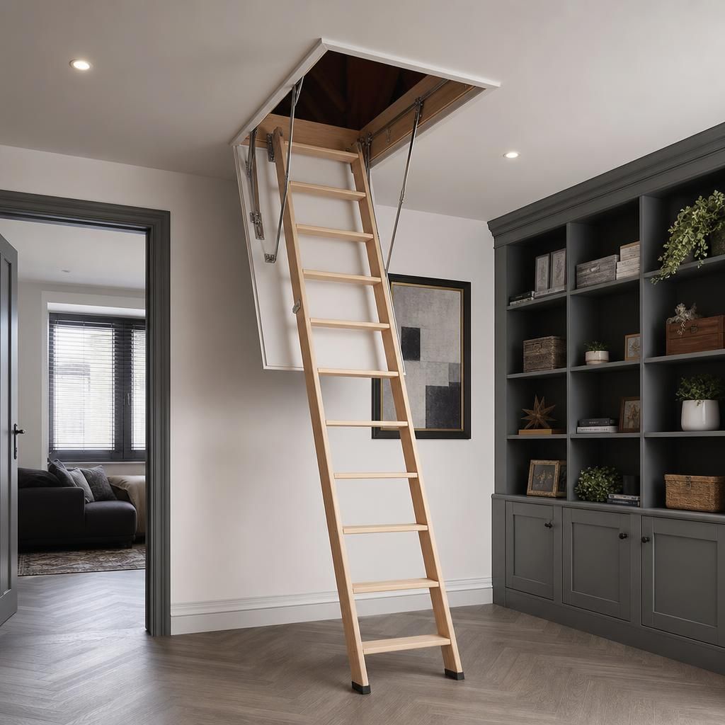 Spiral loft ladder