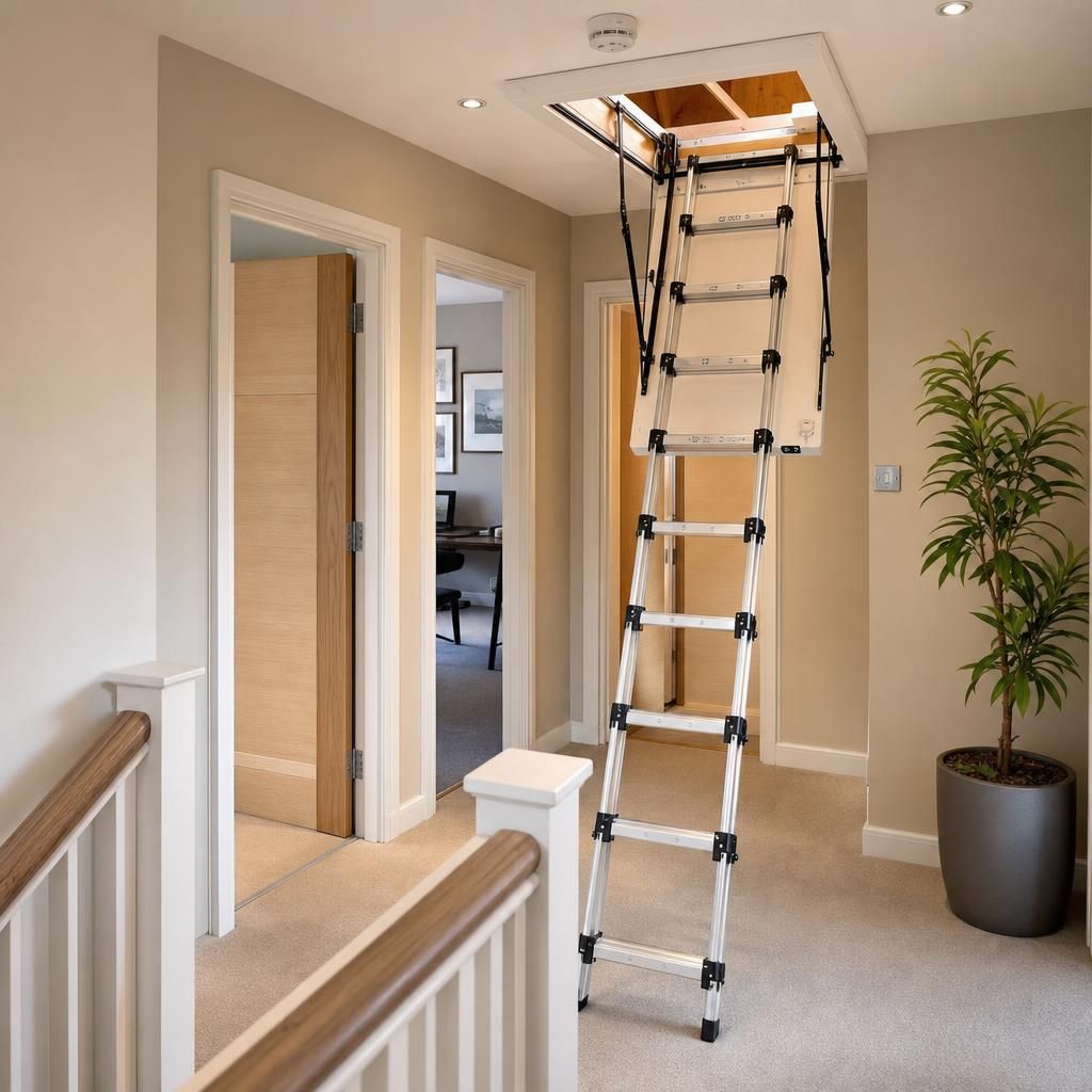 Scissor-Style Loft Ladder Mechanism