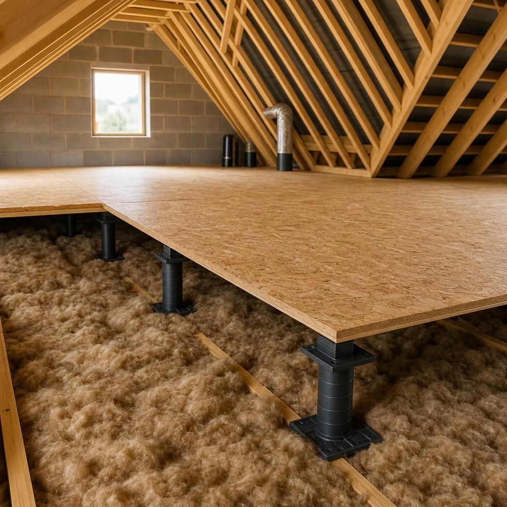 Diagram showing different loft stilt heights