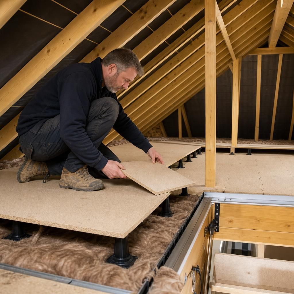 Mini Attic Ladder in Small Loft