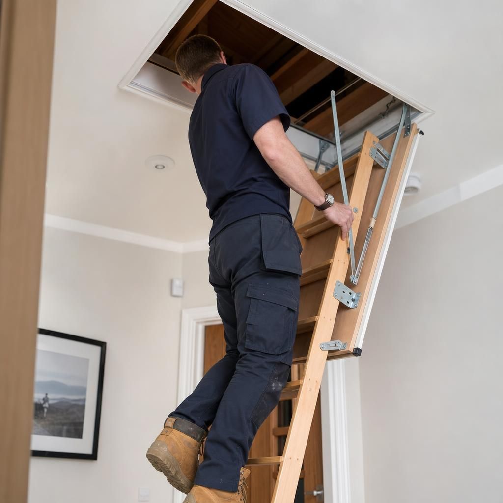 Telescopic loft ladder