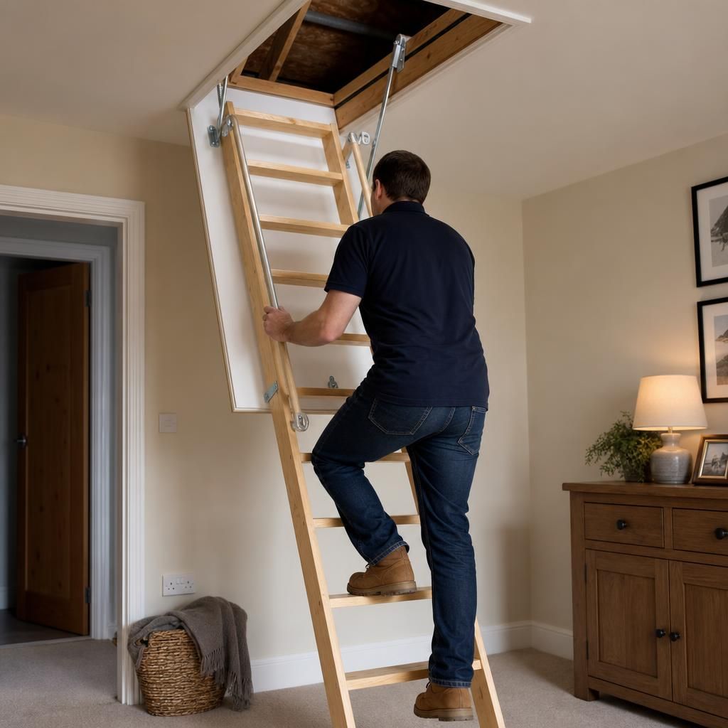 Professional Installation of Loft Ladders with Handrails