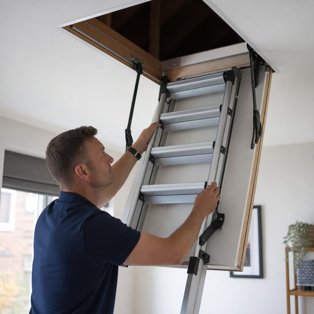 Automatic electric loft ladder
