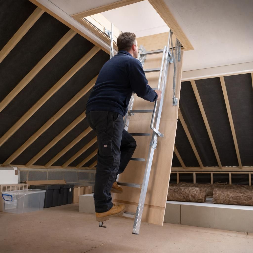 Telescopic loft ladder