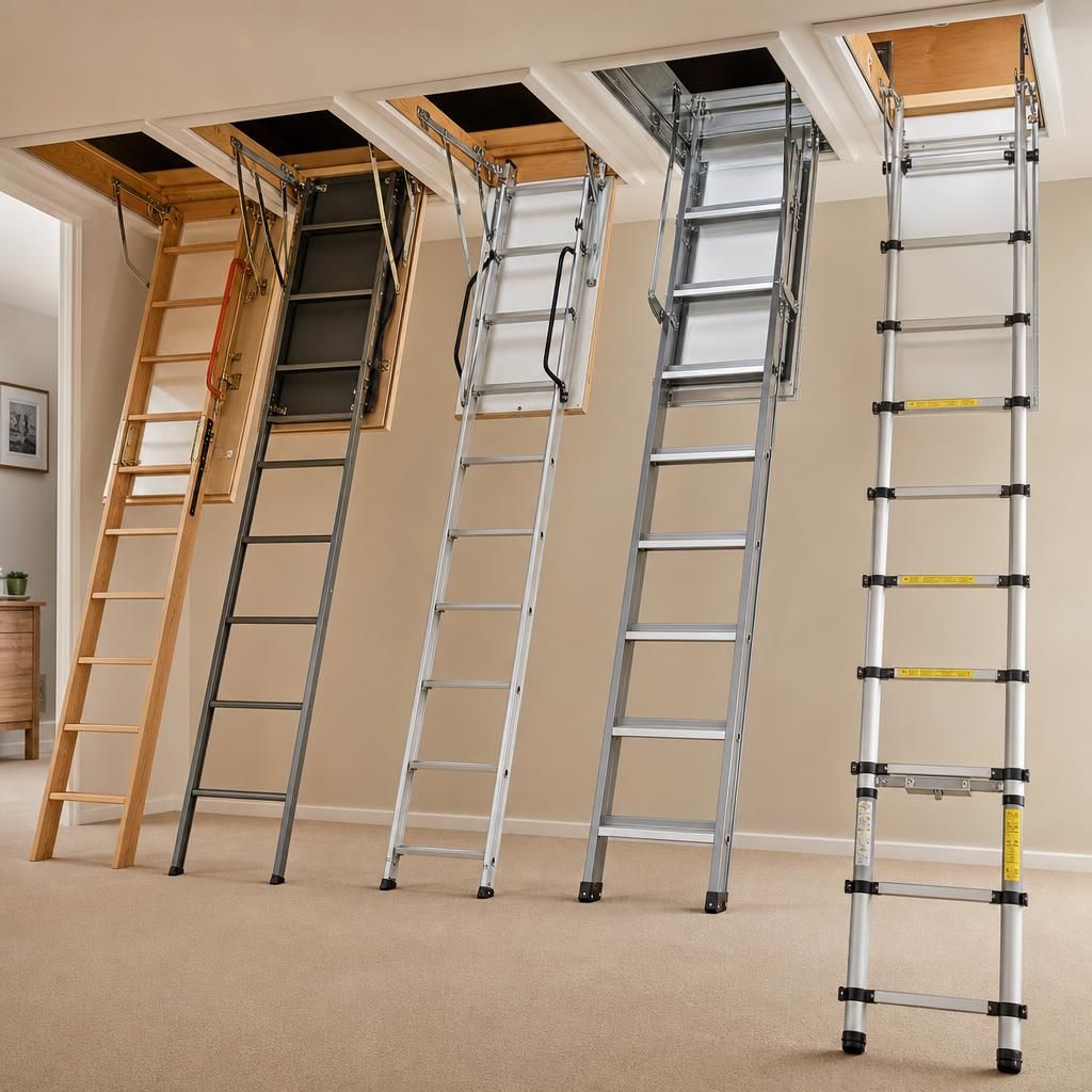 Lightweight aluminium loft ladder