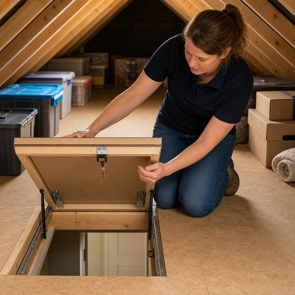 Installation of a false floor storage system