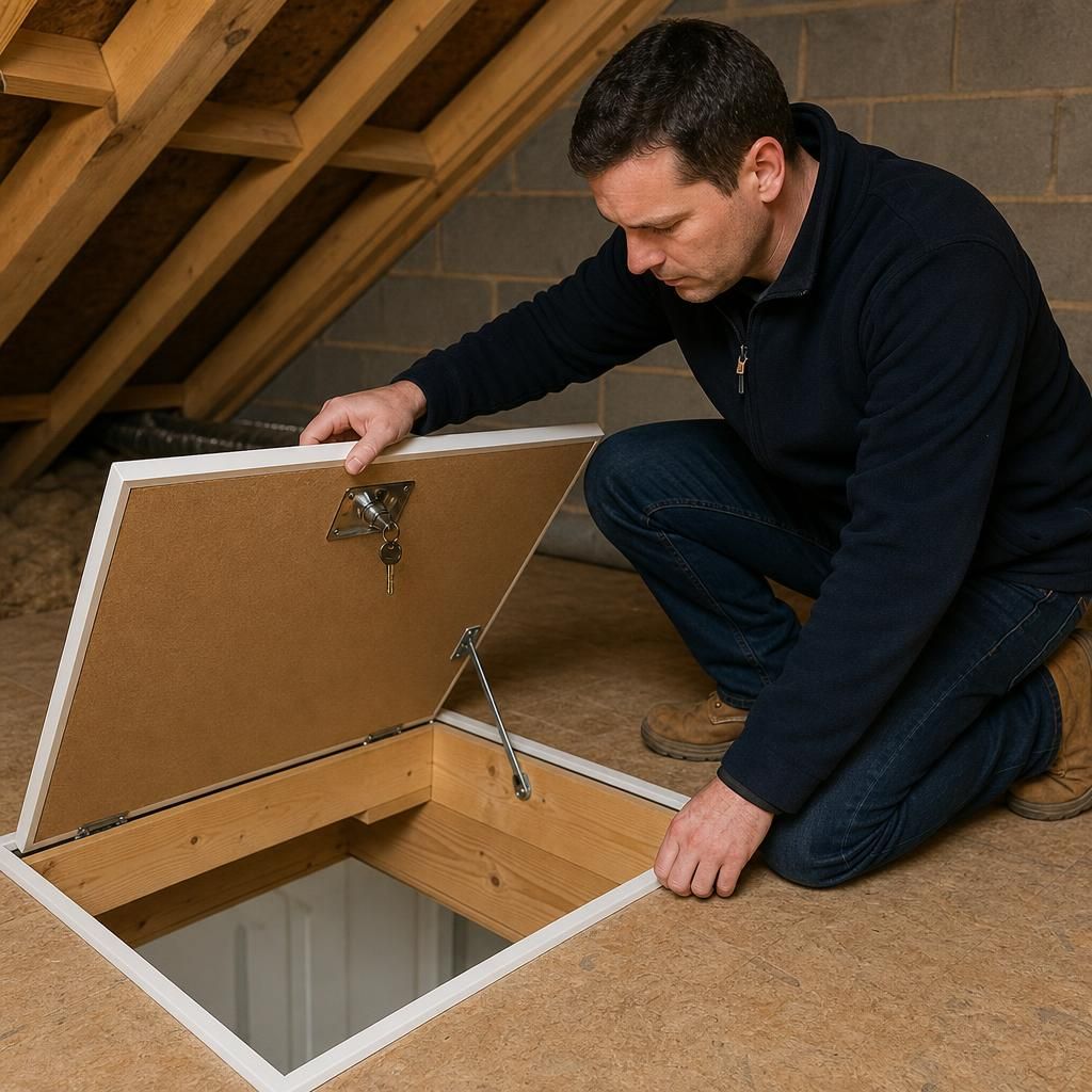 Professionally installed lockable loft hatch
