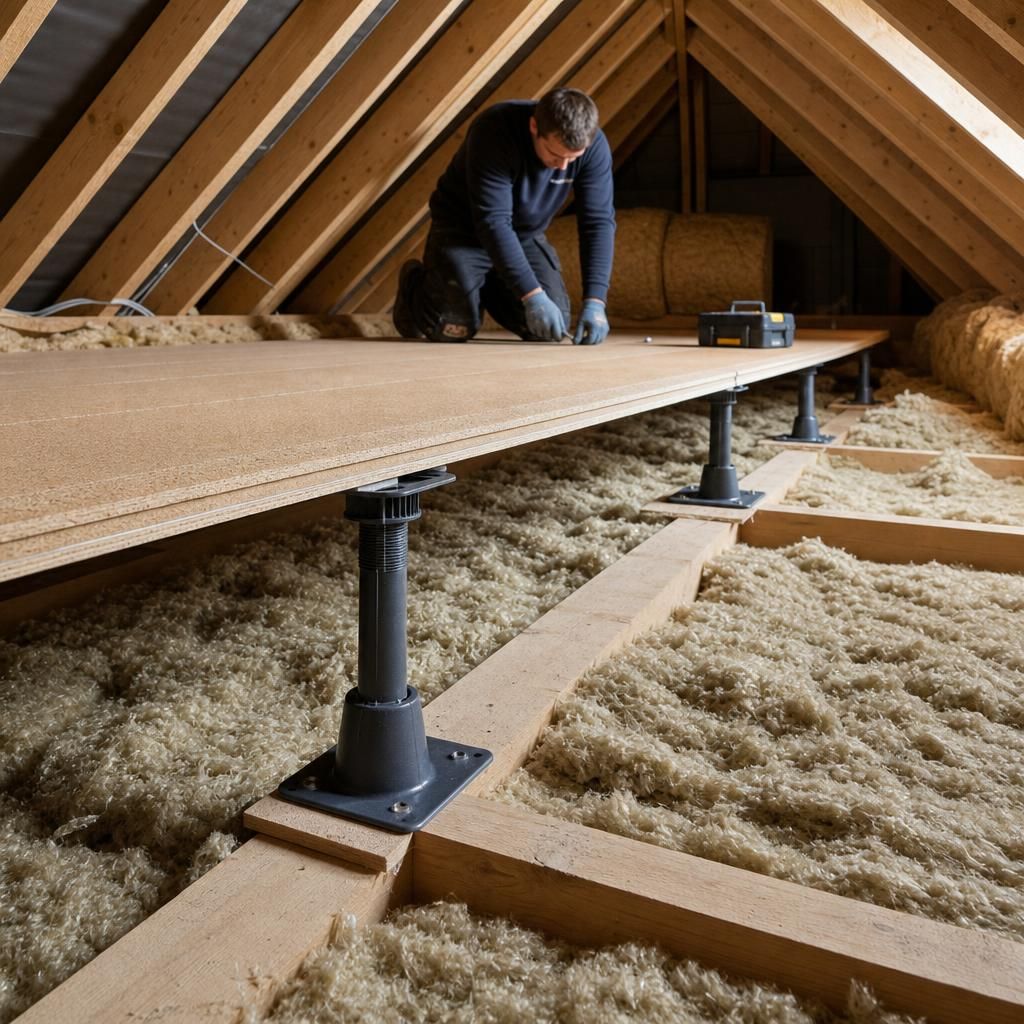 Loft boarding installation in a home