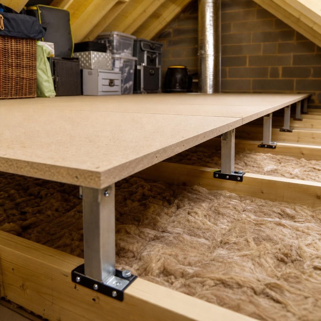 A before and after view of a converted loft space