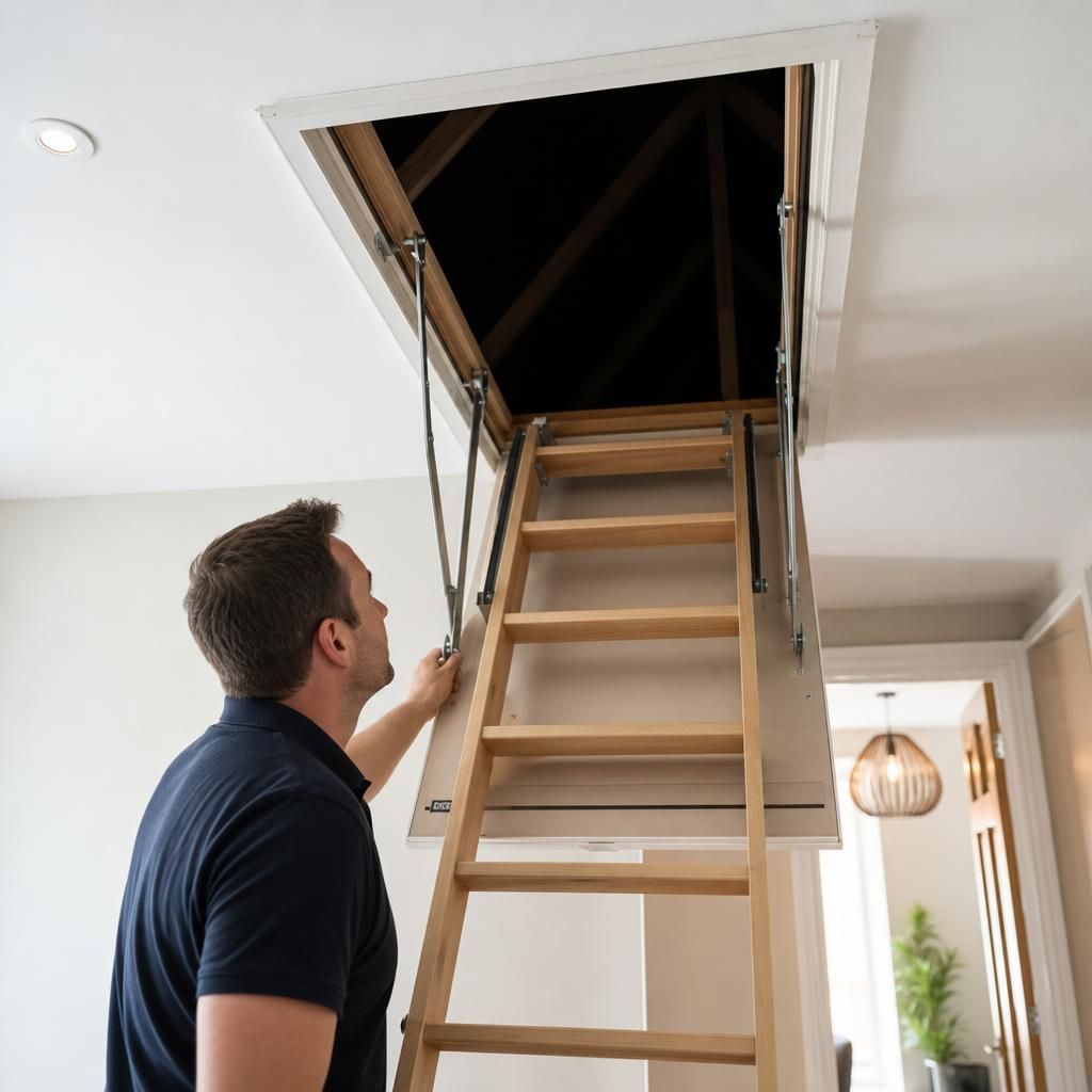 Loft hatch with a compatible ladder