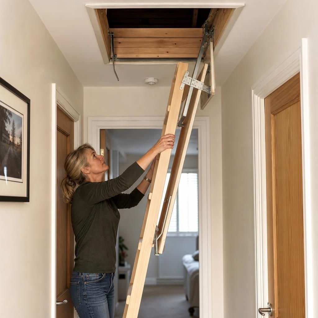 Image of custom-designed loft hatch fitting