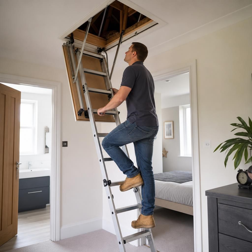 Sturdy Folding Loft Ladder