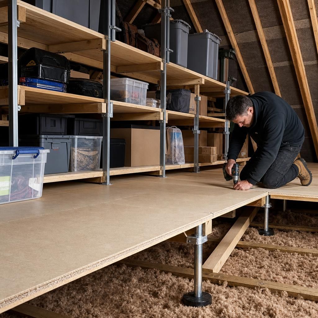 Airflow under an elevated loft board