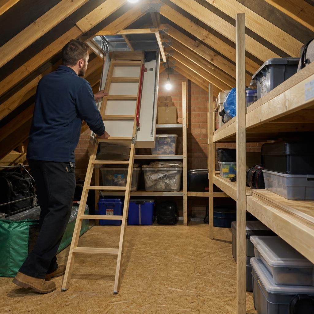 Modular loft shelving design