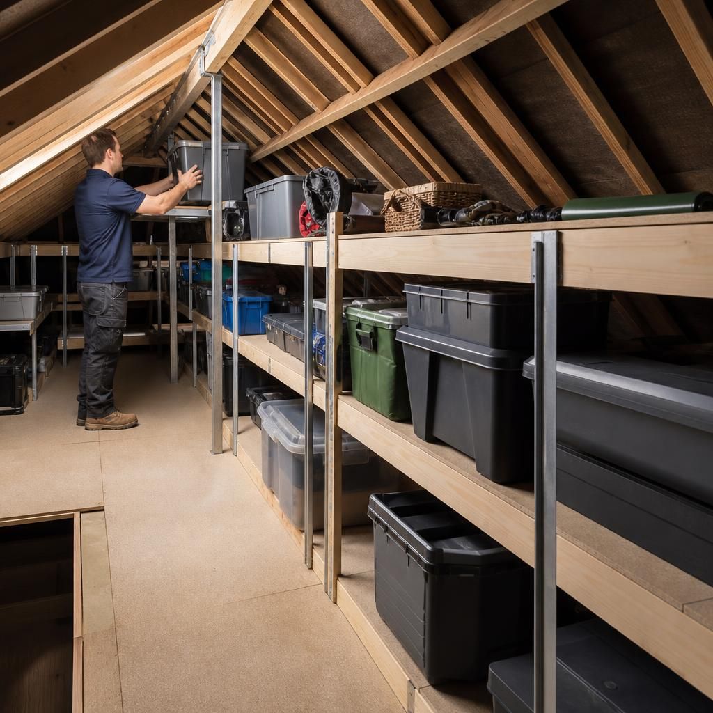 Easy access storage in loft