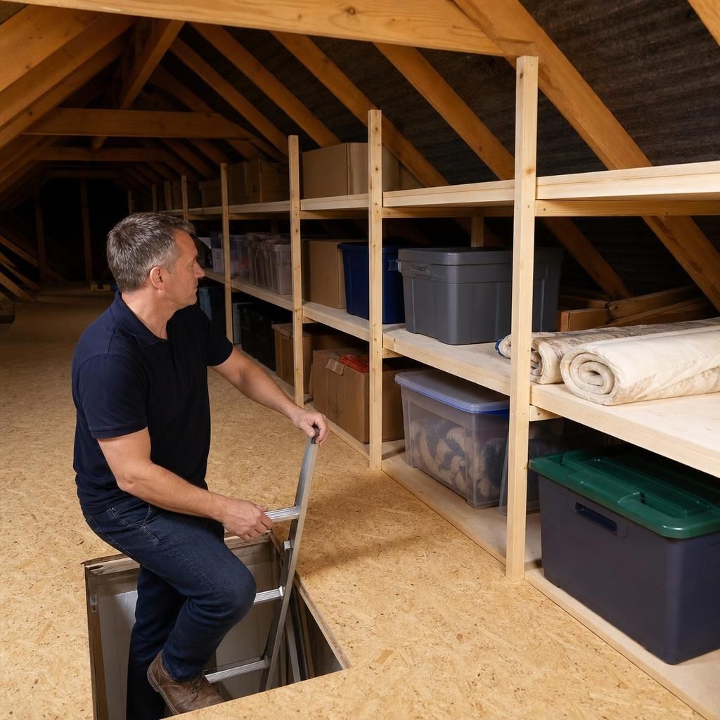 Custom loft shelving solutions