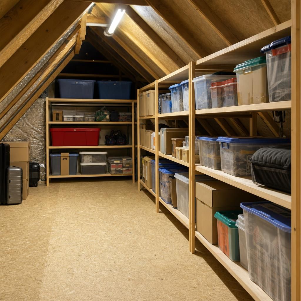 Organised loft storage