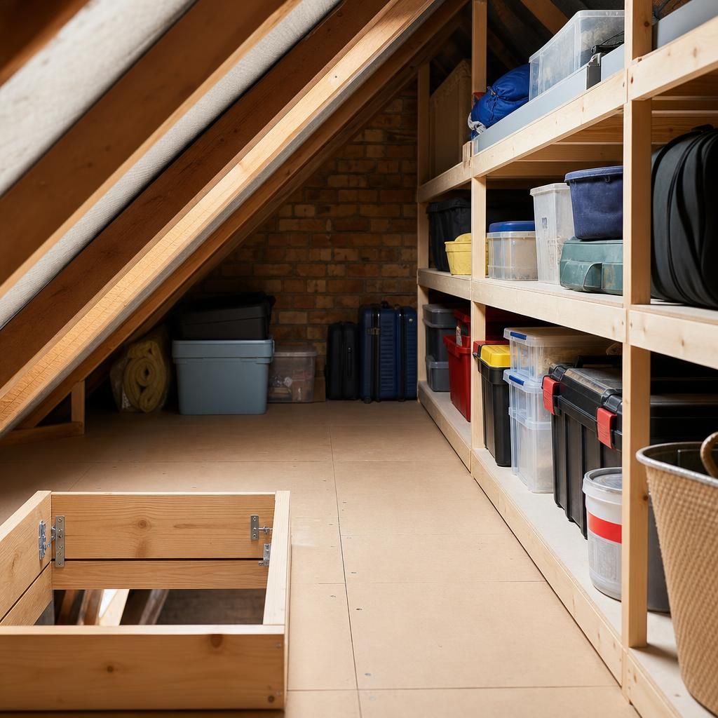 Planning shelving layout in loft