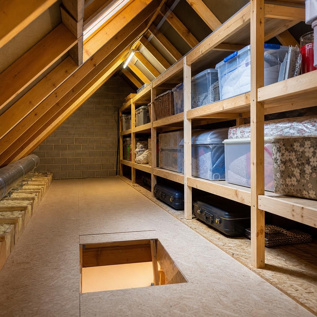 Cost-effective loft shelving